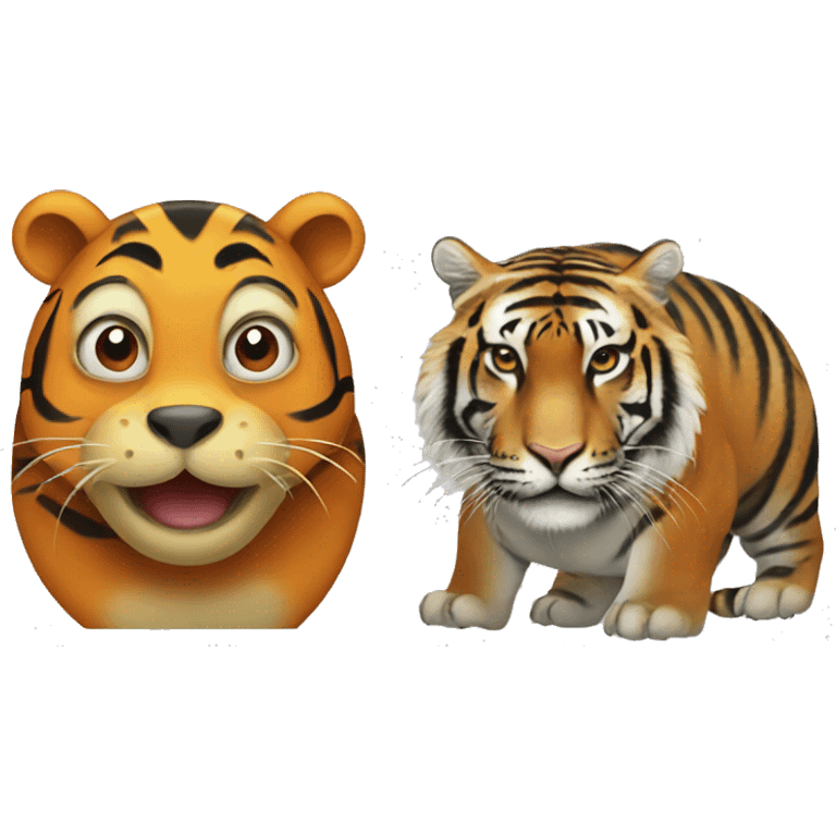 A turtle and a tiger combined emoji