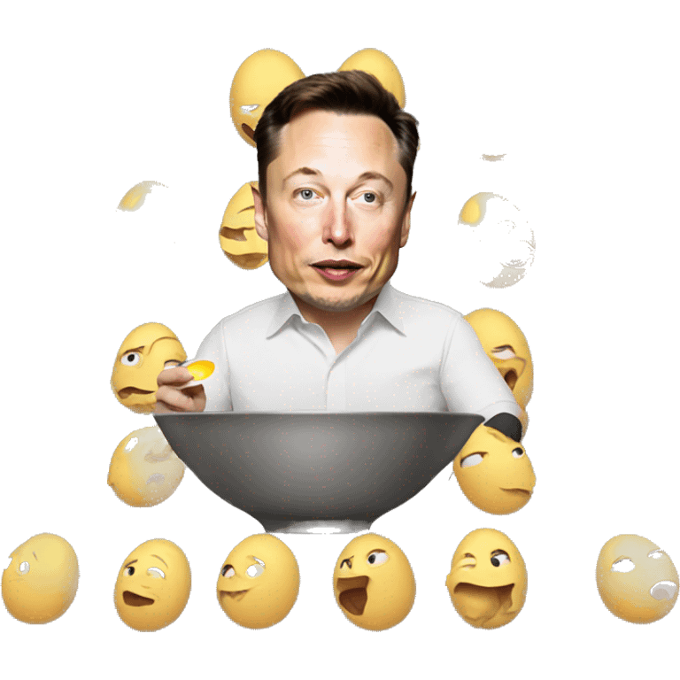 elon musk eating eggs emoji