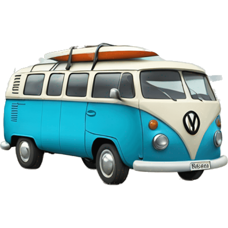 surfer with vw bus emoji