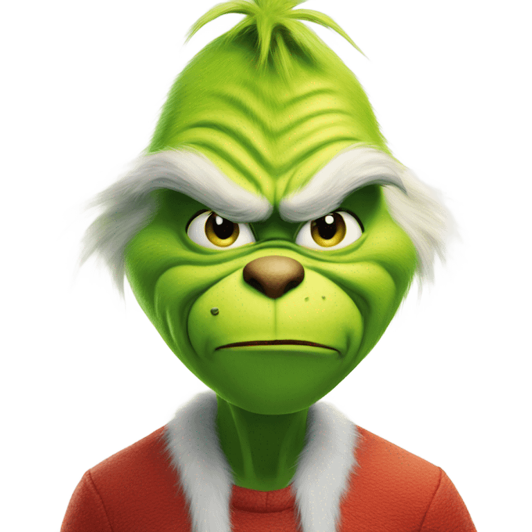 Grinch making a silly face  emoji