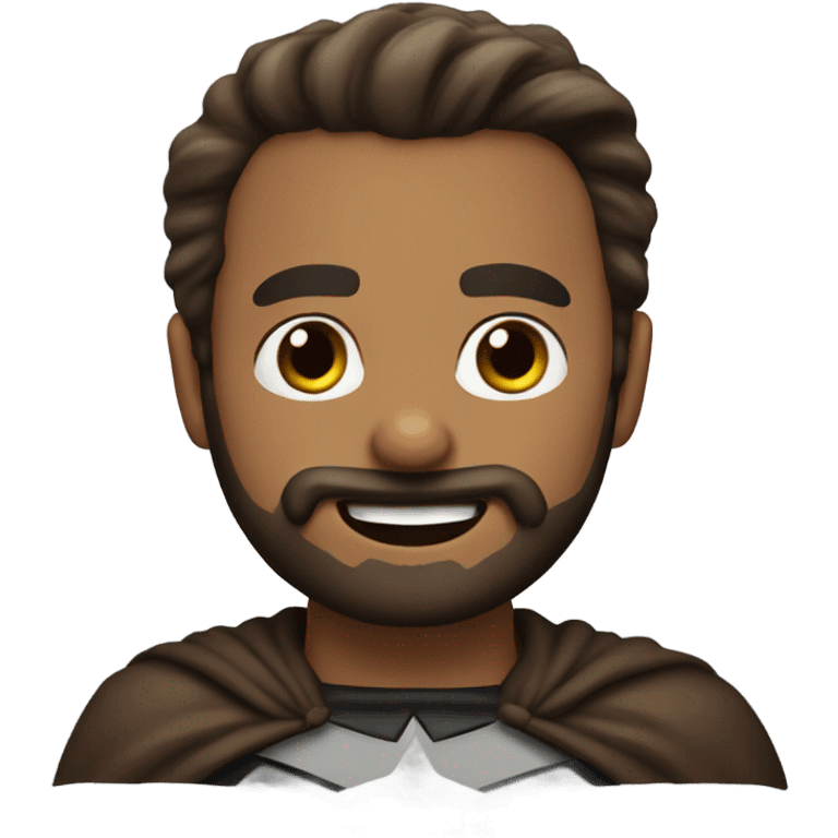 Brown Batman with beard emoji