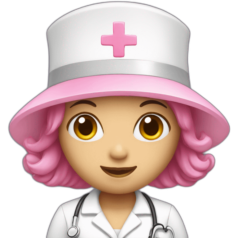 pink with nurse hat emoji