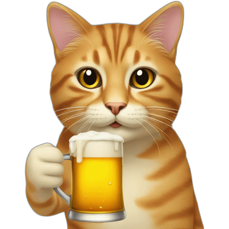 Cat-drink-beer emoji