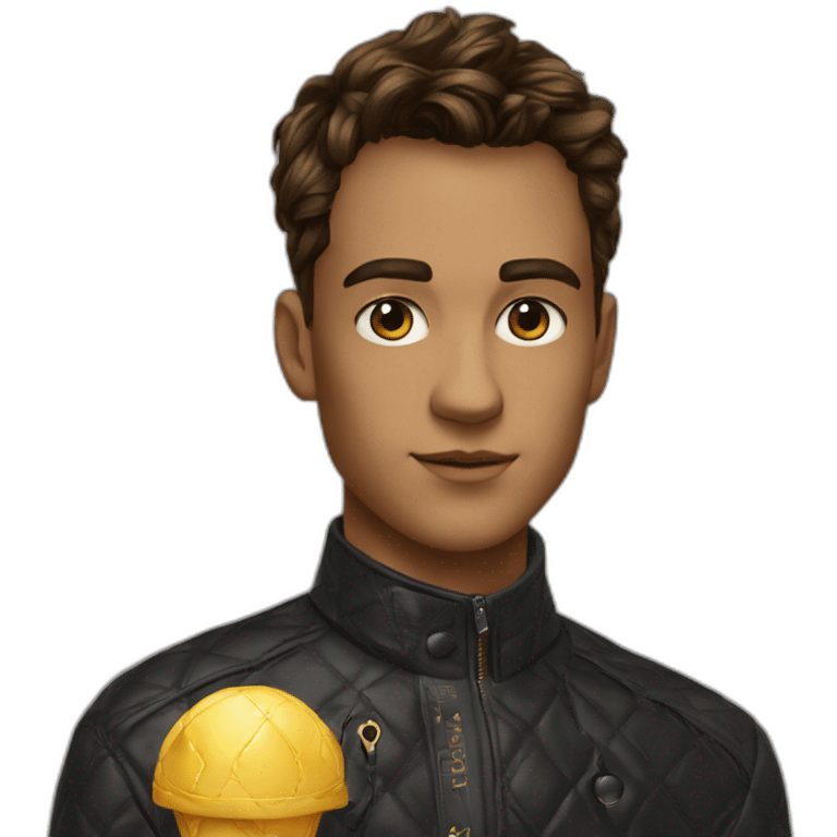 Homme cheveux noir yeux noir Louis Vuitton  emoji