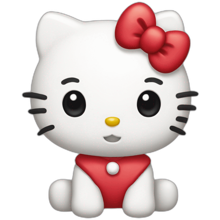 hello kitty without bow emoji