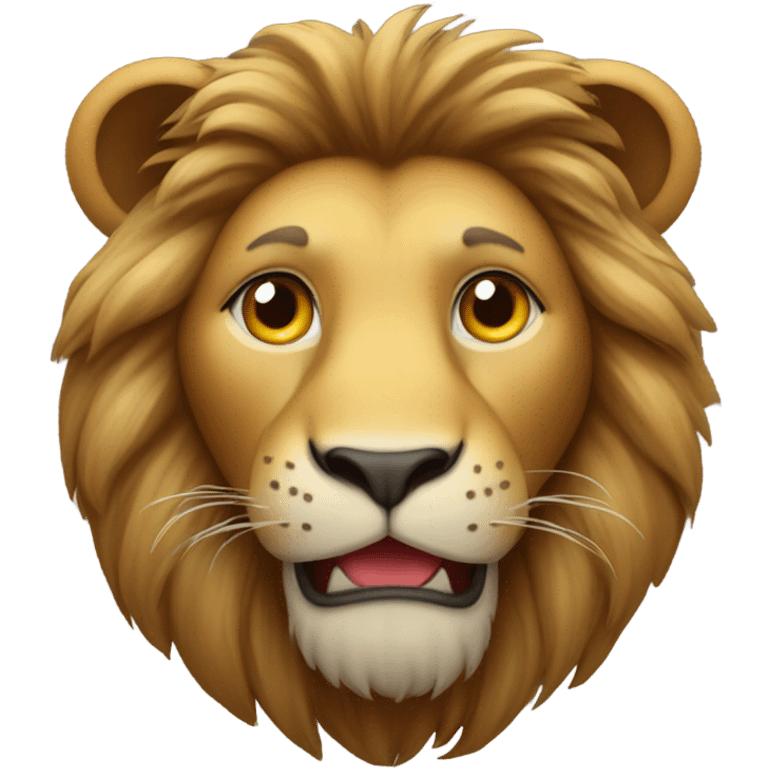 Lion holding a heart in its paws emoji