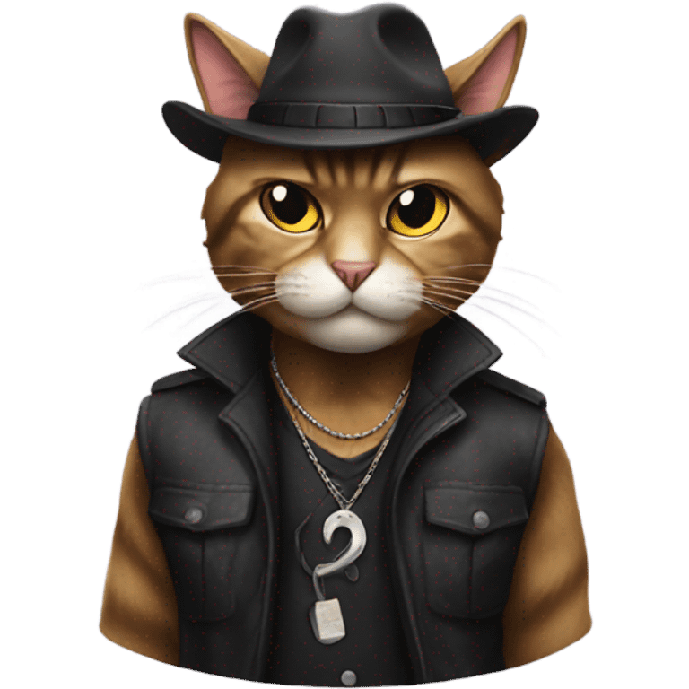 Gangster cat emoji