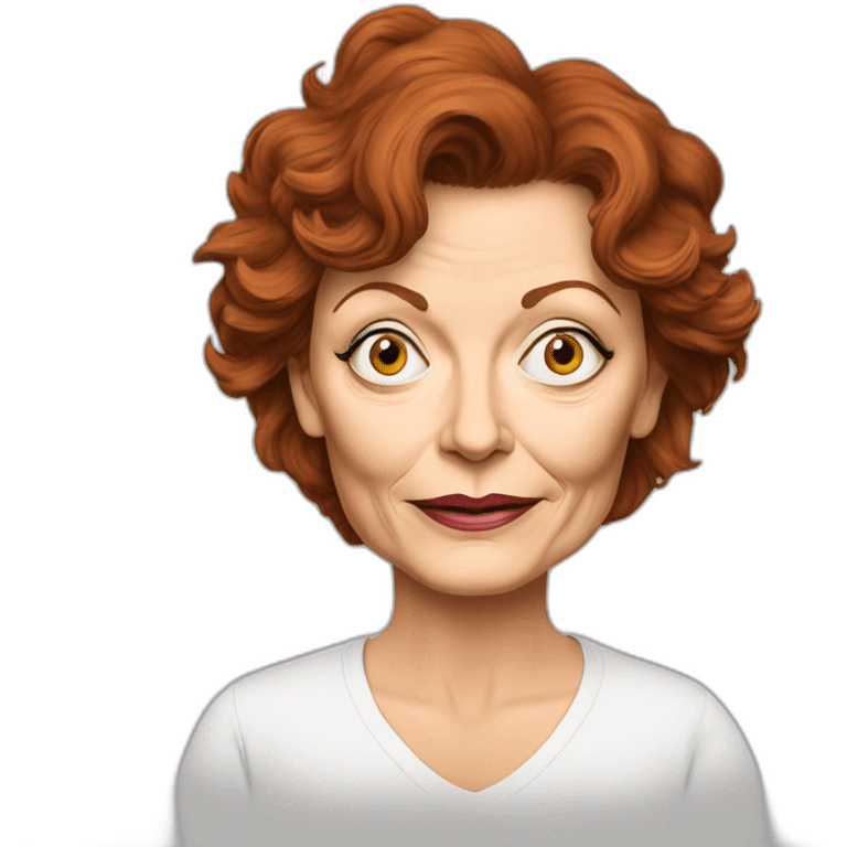 actor susan sarandon cartoon wearing tee emoji