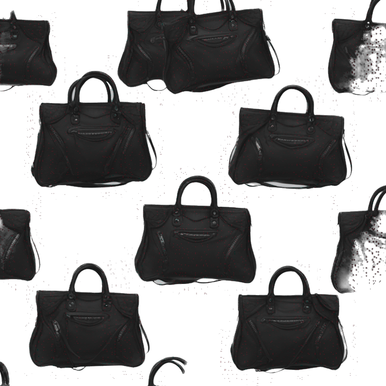 balenciaga city bag in black emoji