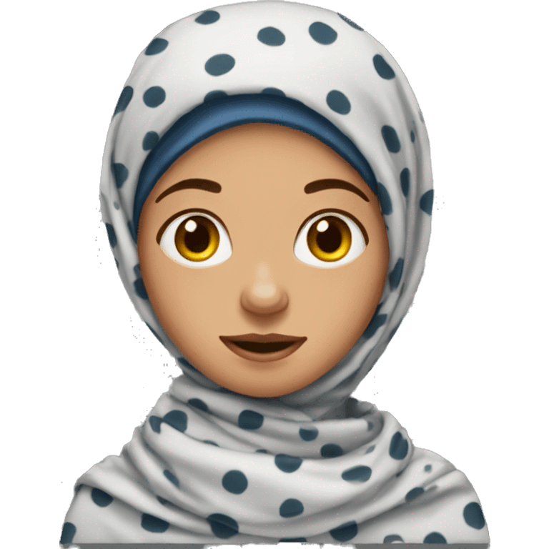 freckled girl in head scarf emoji