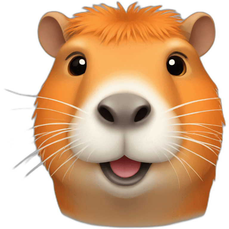 capybara with orange emoji