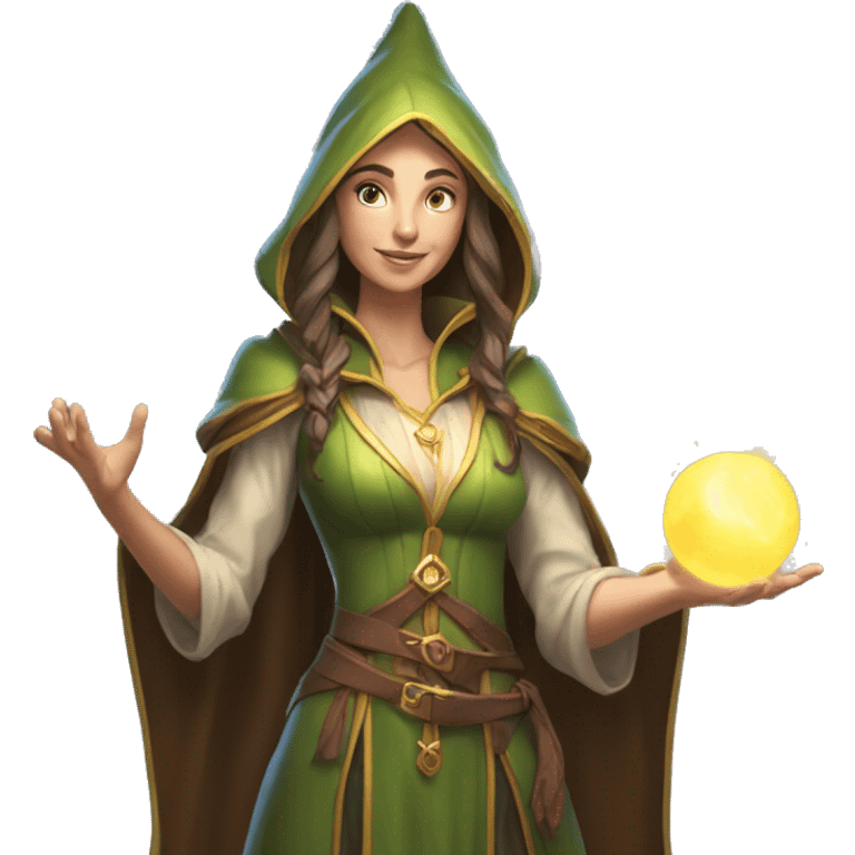 D&D Caucasian female noble wizard elf casting a spell  emoji