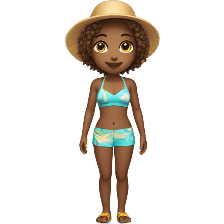 beach girl, very cute emoji