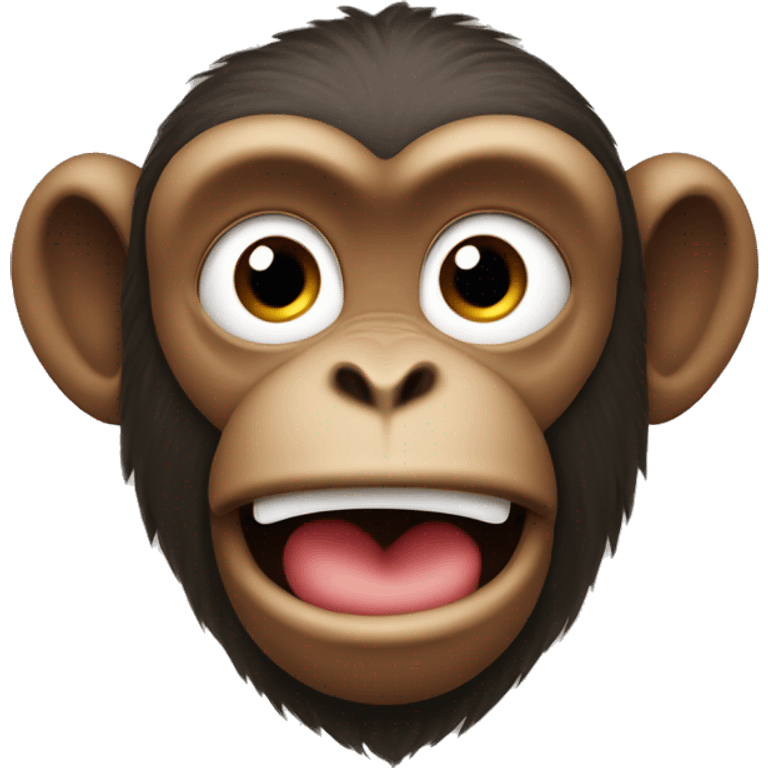 Monkey with it’s hand raised emoji