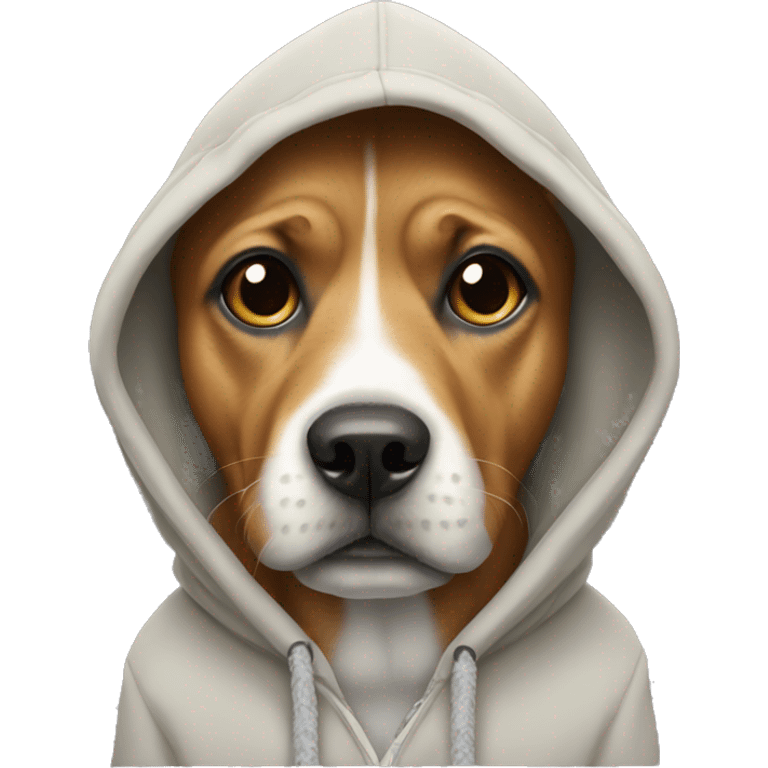 Dog wearing hoodie  emoji