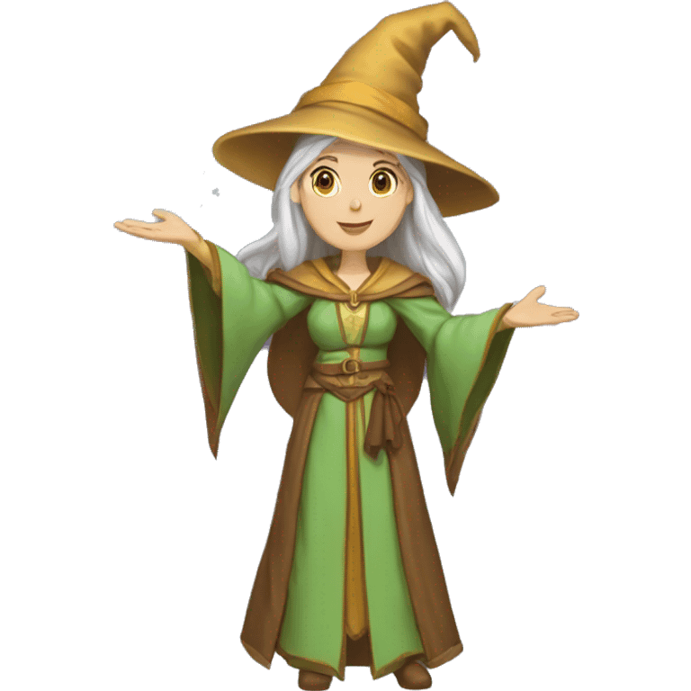 D&D Caucasian female noble wizard elf casting a spell  emoji