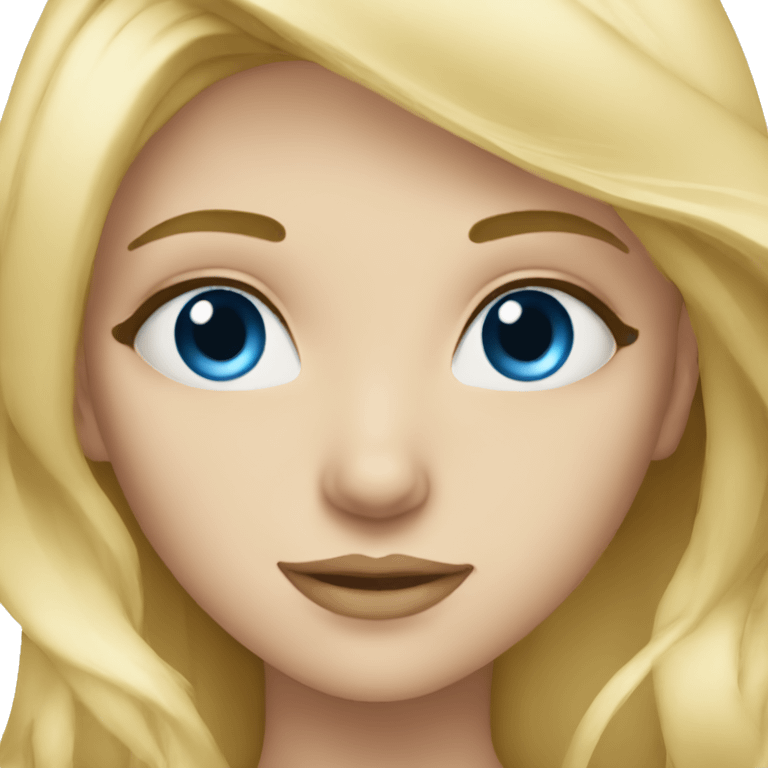 Blondy girl with blue eyes emoji