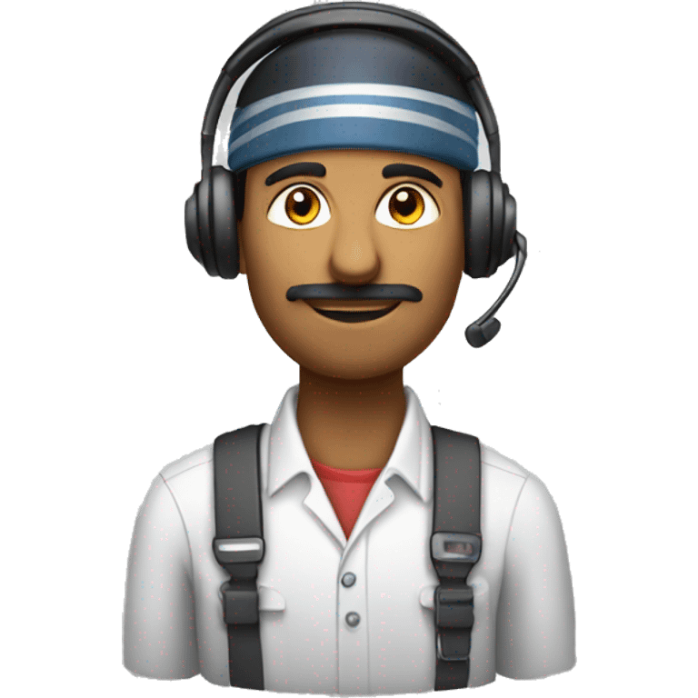 indian support enginer with headset emoji