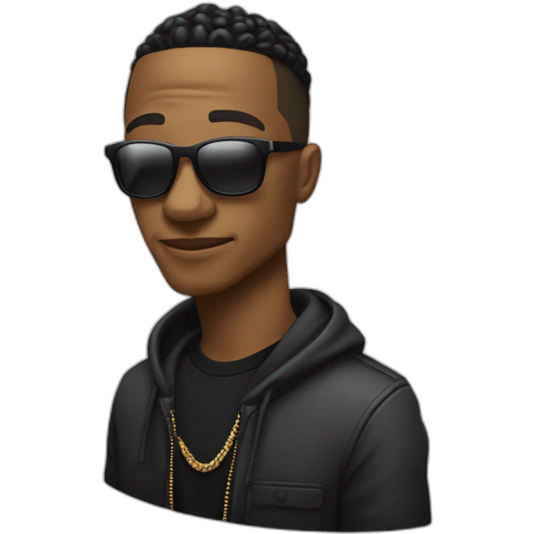 le rappeur jul qui fait le signe emoji