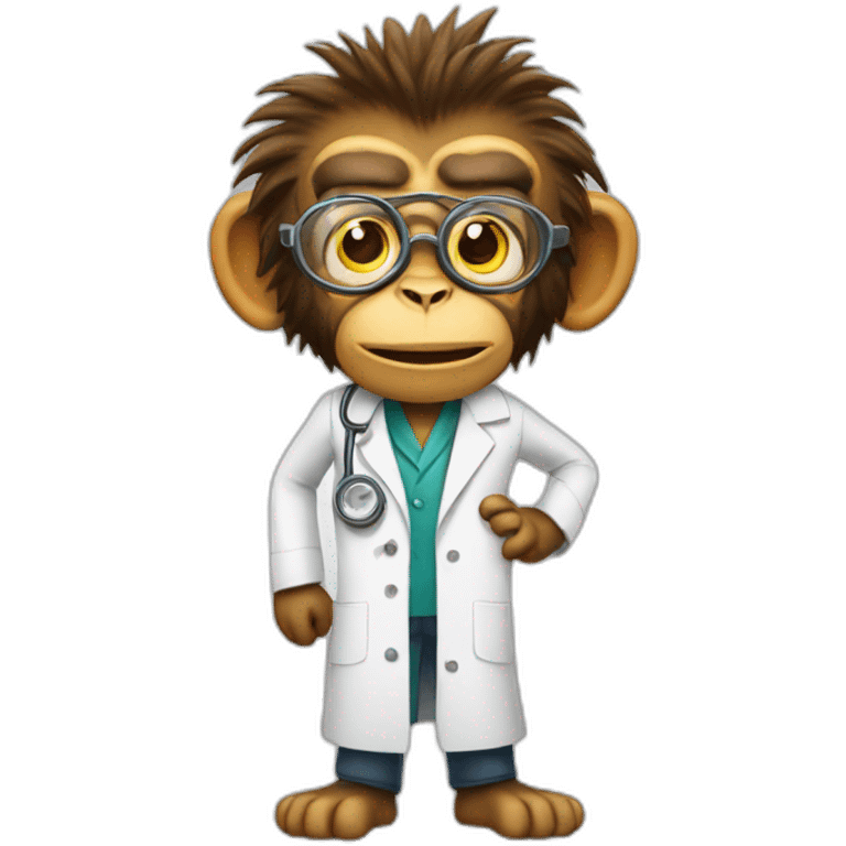 mad monkey scientist emoji