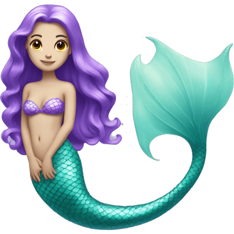 pale mermaid with purple tail emoji