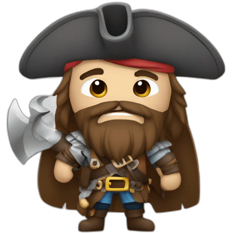 Un pirate combatte un viking emoji