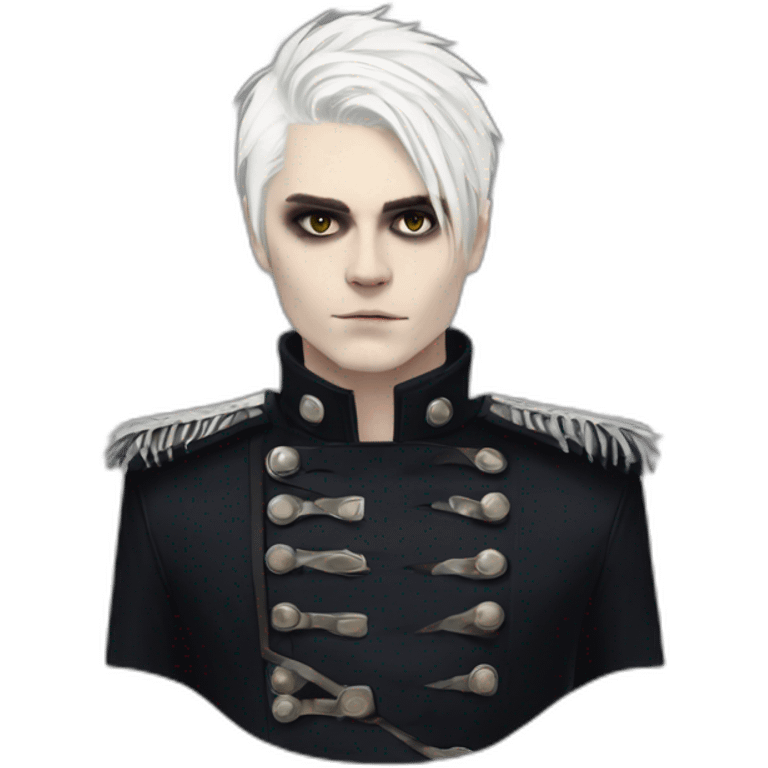 Gerard way short white hair welcome to the black parade emoji