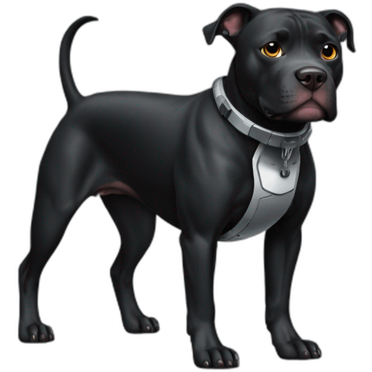 All Black Pitbull Robot emoji