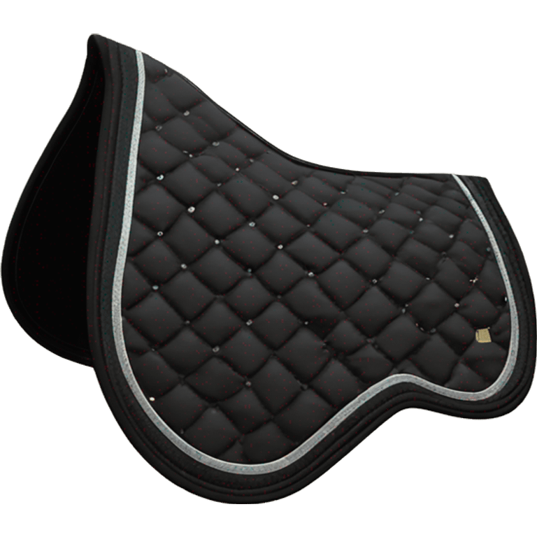 Saddle pad color black with sparkle  emoji