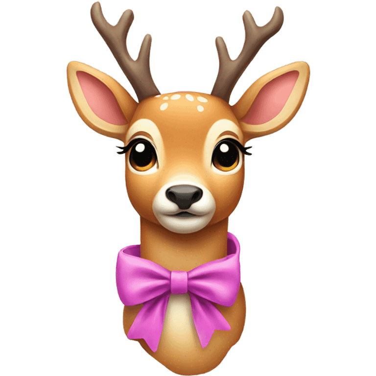 cutie deer with a bow emoji