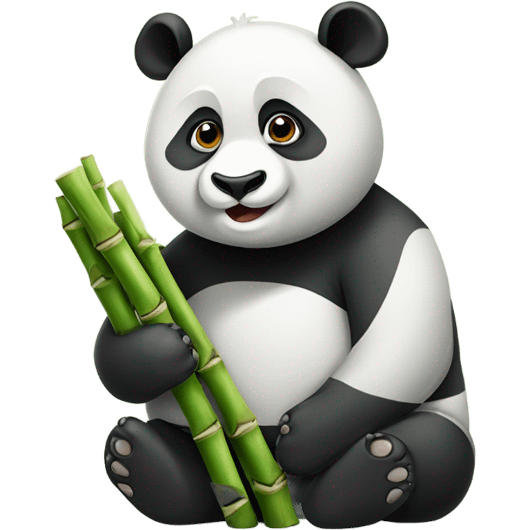 Panda with Bambus emoji