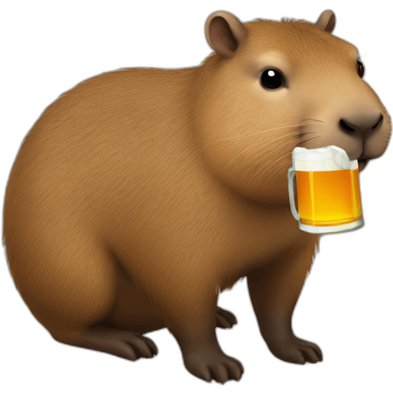 drinking beer capybara emoji