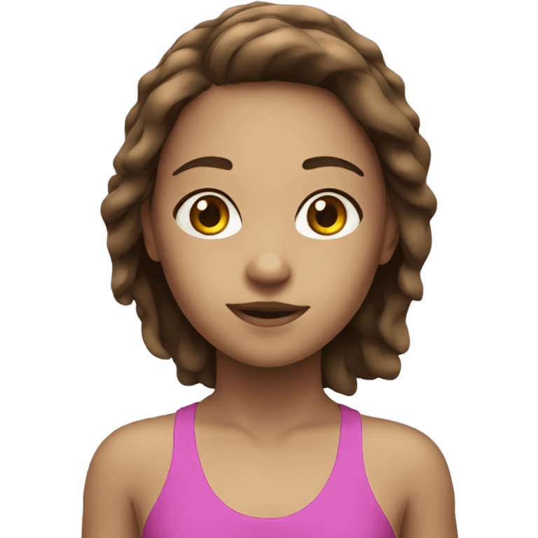 Swimming girl with brown hair  emoji