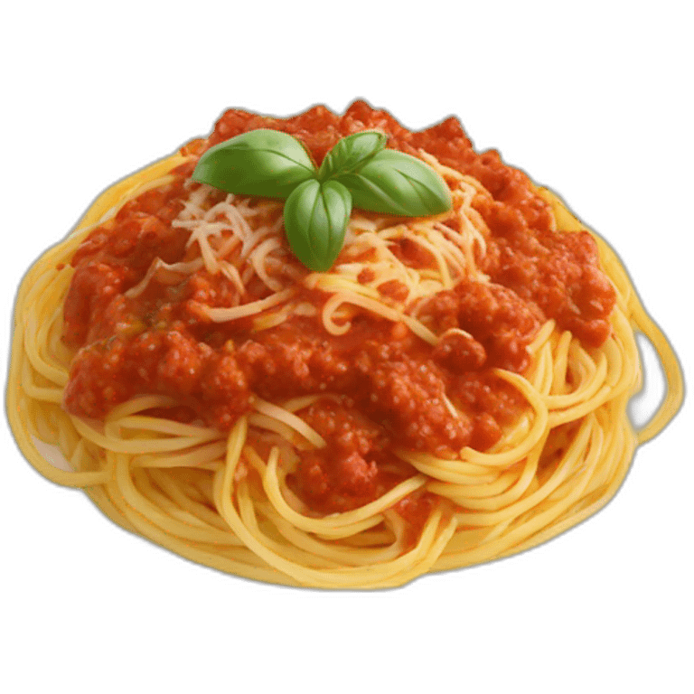 Plat de spaghettis bolognaise  emoji