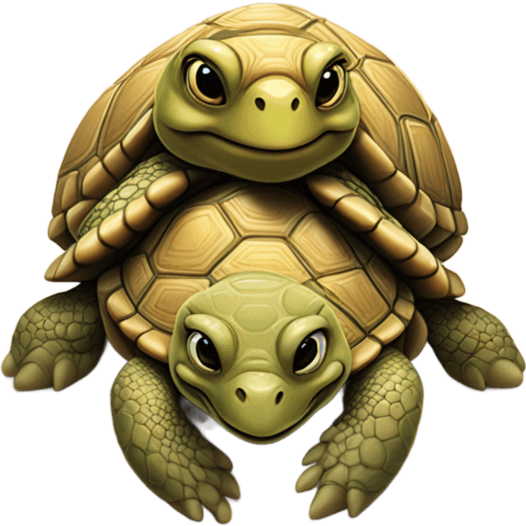 Two valentine turtles in love  emoji