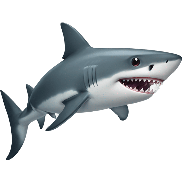 a shark eating a fish emoji