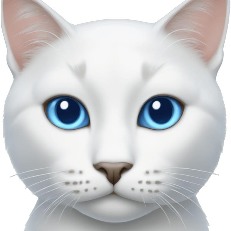 white cat with blue eyes  emoji