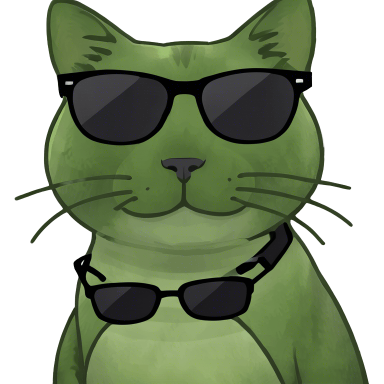 Cat with sunglasses emoji