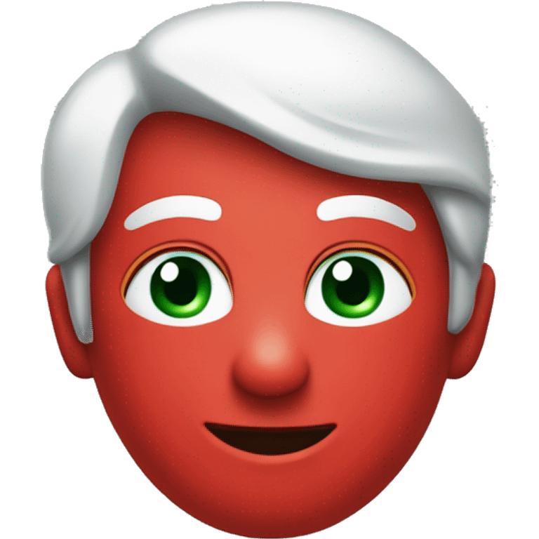 Un coeur carreaux rouge et vert emoji