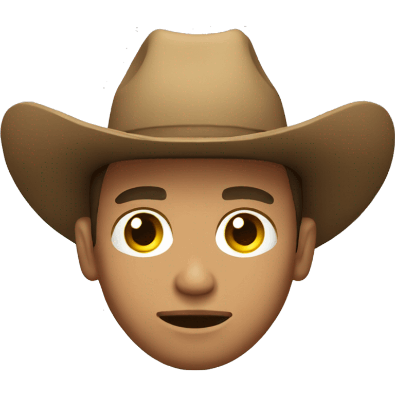 Light-skinned cowboy in desert emoji