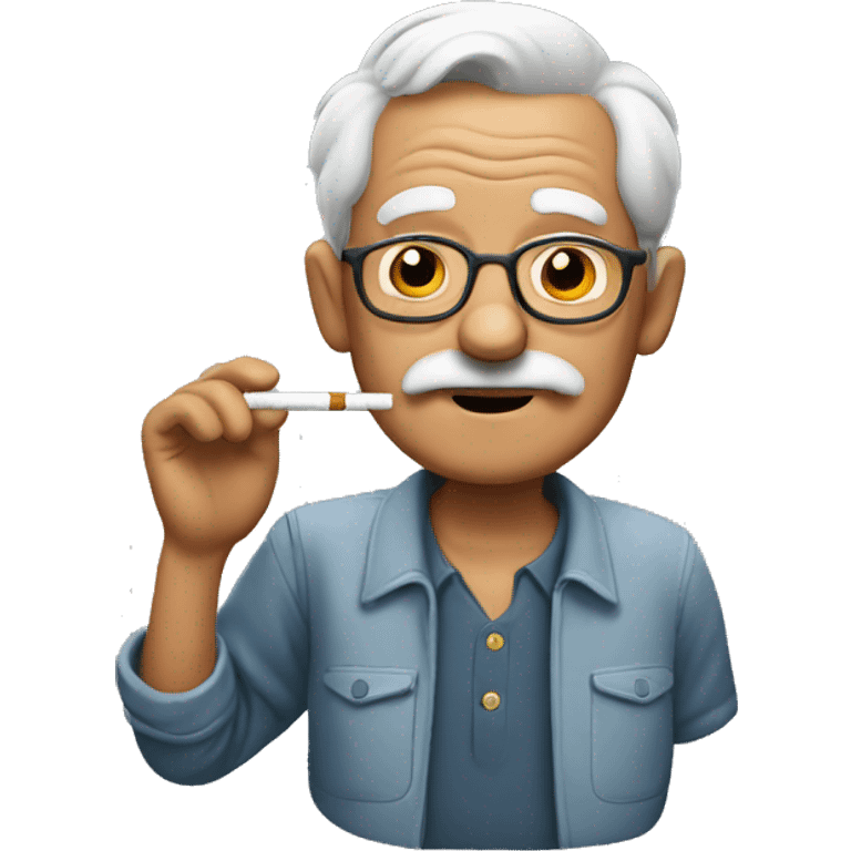 grandpa with cigarette emoji