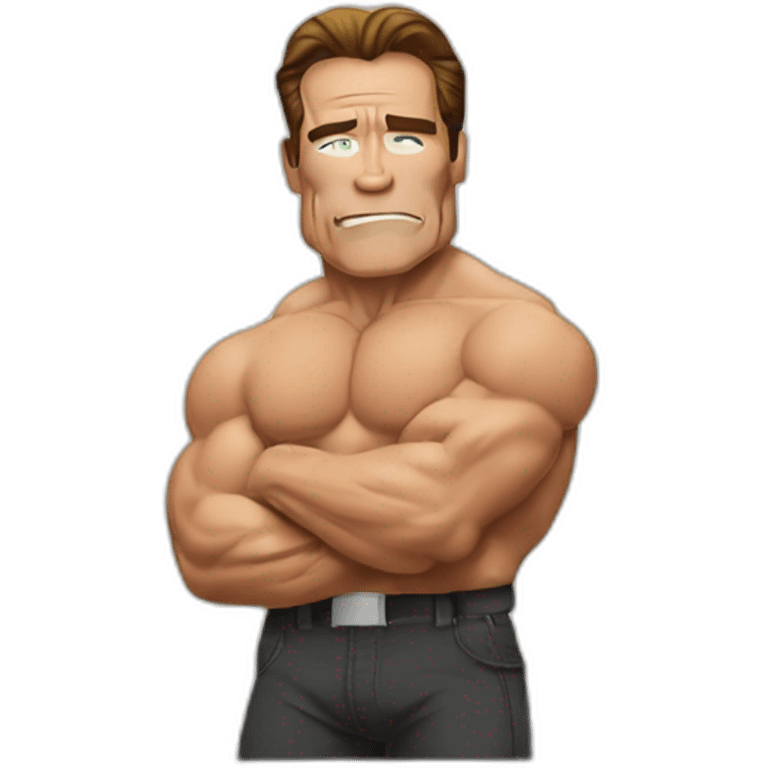 Arnold Schwarzenegger posing emoji