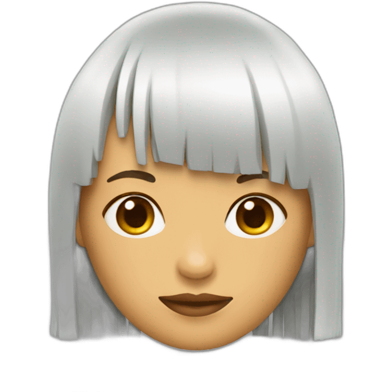 a woman with fringes emoji