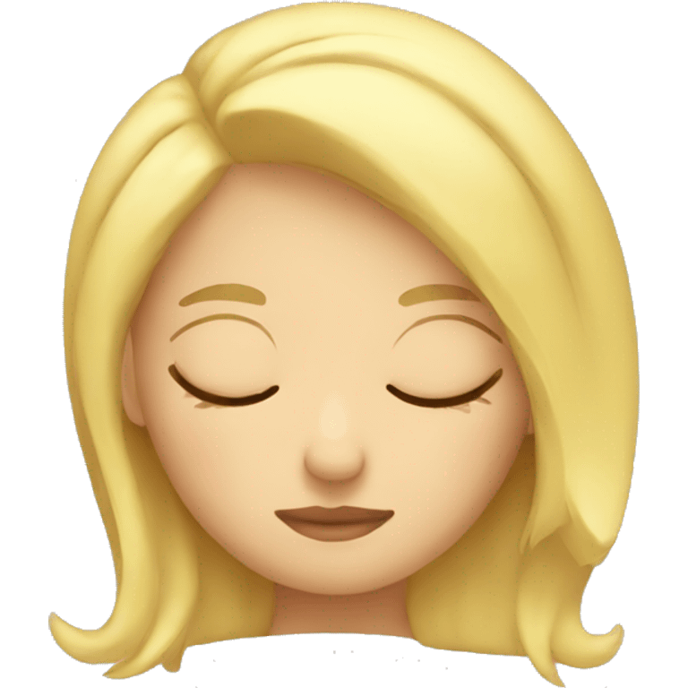 Sleeping blonde Girl emoji