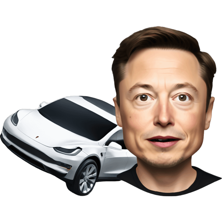 elon musk with flying car emoji