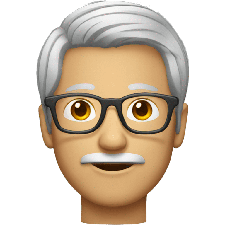 grey hair glasses male emoji