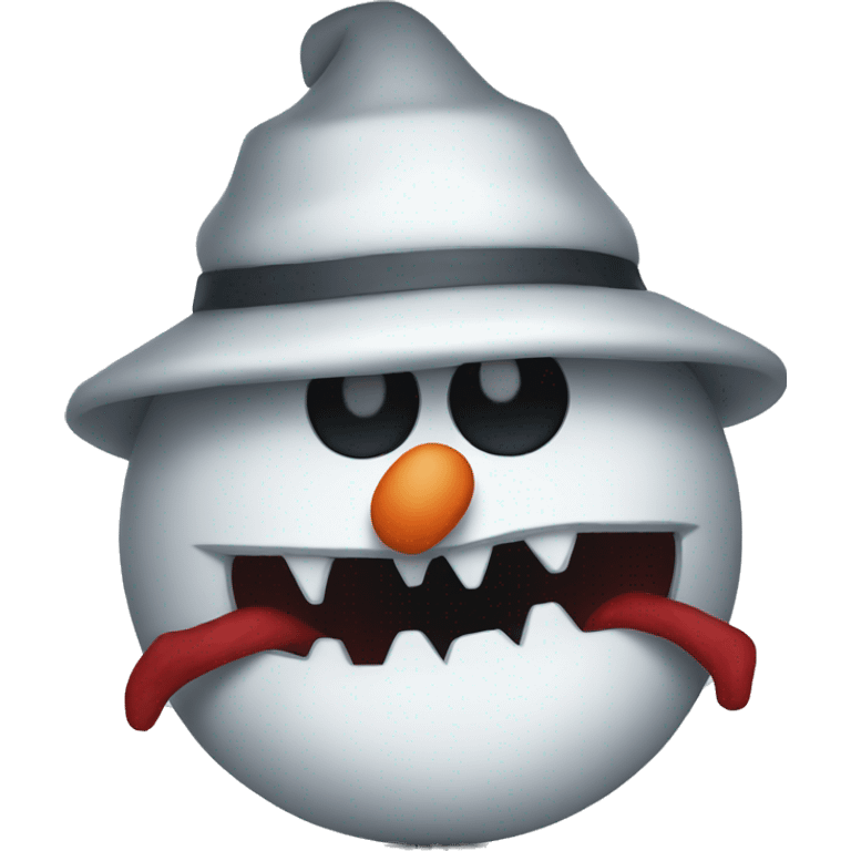 evil snowman from hell emoji