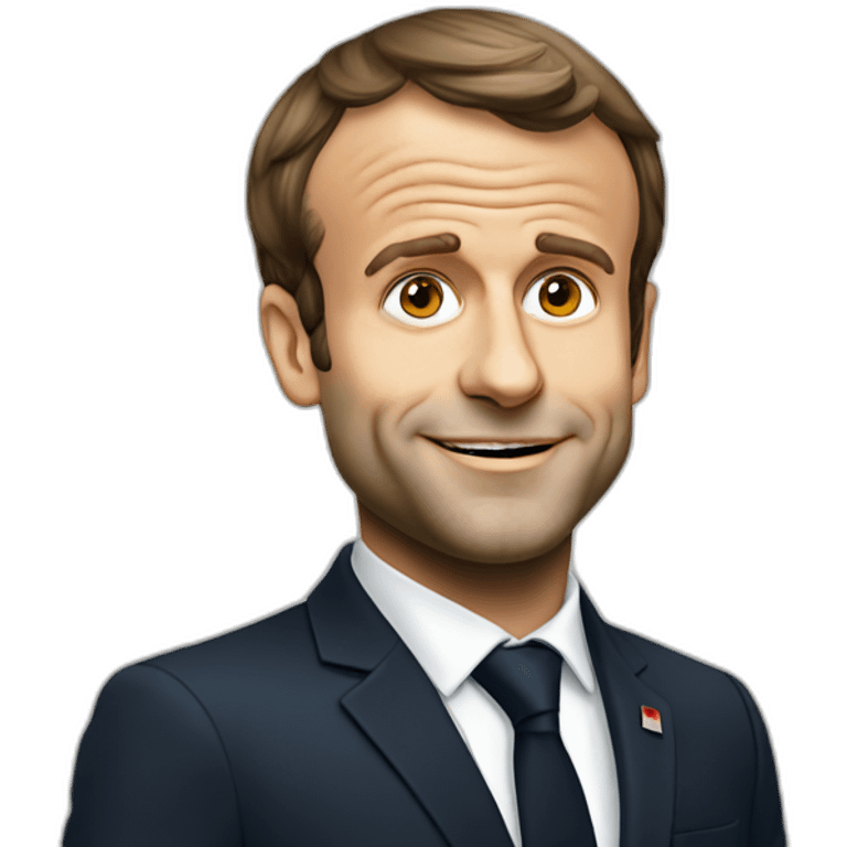 Emmanuel Macron en singe emoji