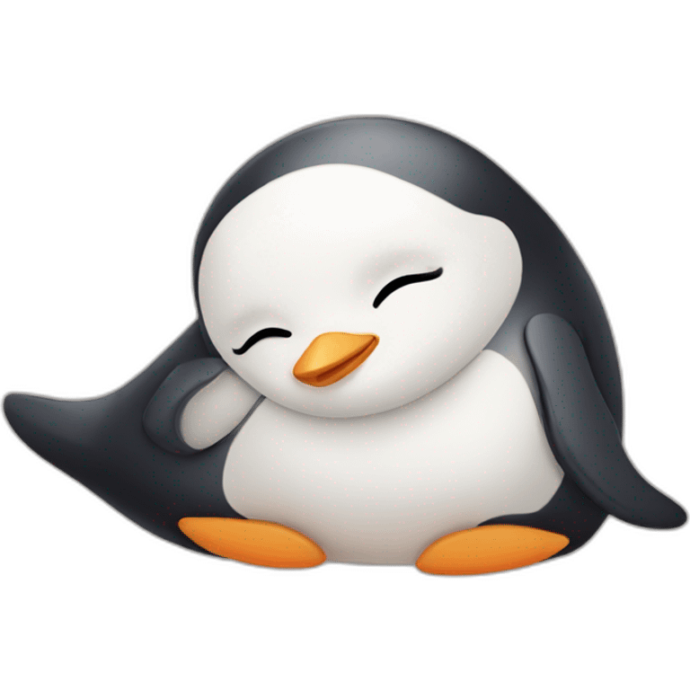 Cute penguin sleeping  emoji