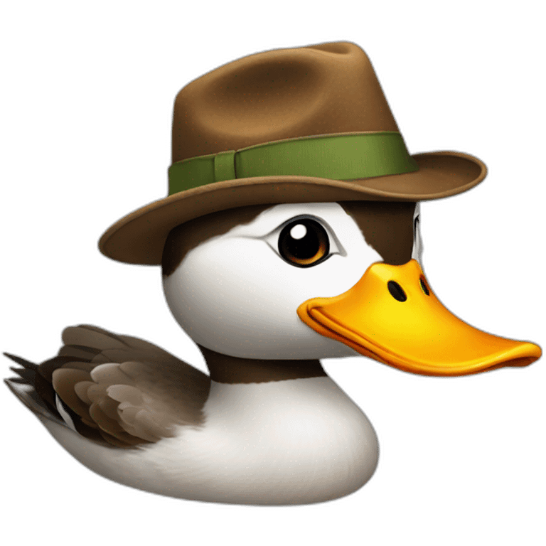 duck with a hat emoji